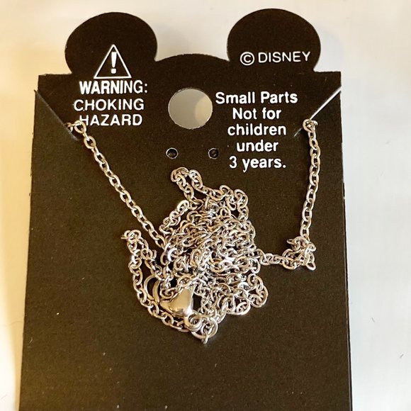 Silver Minnie Mouse Necklace Vintage Pendant Plated 18" Disney Disneyana Mickey - Picture 8 of 9